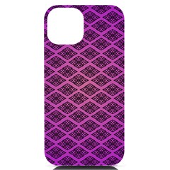 Pattern Texture Geometric Patterns Purple Iphone 14 Black Uv Print Case