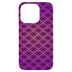 Pattern Texture Geometric Patterns Purple Iphone 14 Pro Black Uv Print Case