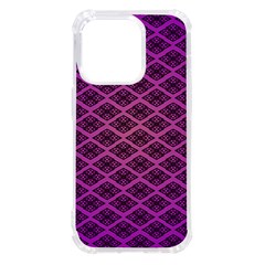 Pattern Texture Geometric Patterns Purple Iphone 14 Pro Tpu Uv Print Case by Dutashop