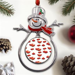 Summer Watermelon Pattern Metal Snowman Ornament