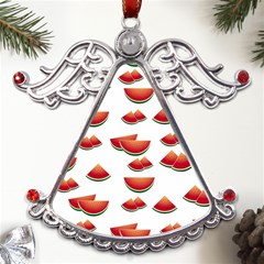 Summer Watermelon Pattern Metal Angel With Crystal Ornament