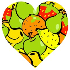 Fruit Food Wallpaper Wooden Puzzle Heart by Dutashop