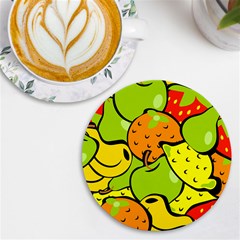 Fruit Food Wallpaper Uv Print Round Tile Coaster by Dutashop