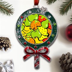 Fruit Food Wallpaper Metal X mas Lollipop With Crystal Ornament