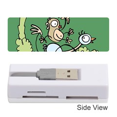 Ostrich Jungle Monkey Plants Memory Card Reader (stick) by Bajindul