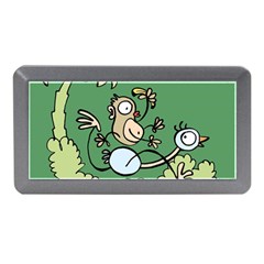 Ostrich Jungle Monkey Plants Memory Card Reader (mini) by Bajindul