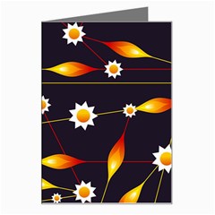 Flower Buds Floral Background Greeting Card by Bajindul