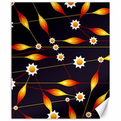 Flower Buds Floral Background Canvas 8  X 10  by Bajindul