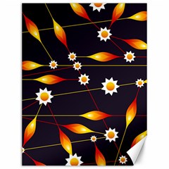 Flower Buds Floral Background Canvas 12  X 16  by Bajindul