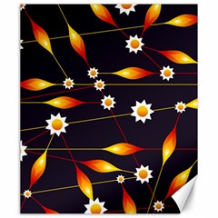 Flower Buds Floral Background Canvas 20  X 24  by Bajindul