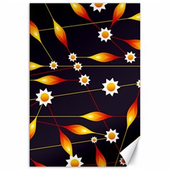 Flower Buds Floral Background Canvas 20  X 30  by Bajindul