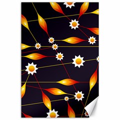 Flower Buds Floral Background Canvas 24  X 36  by Bajindul