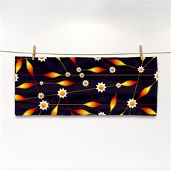 Flower Buds Floral Background Hand Towel by Bajindul