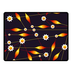 Flower Buds Floral Background Fleece Blanket (small) by Bajindul