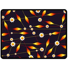 Flower Buds Floral Background Two Sides Fleece Blanket (large) by Bajindul