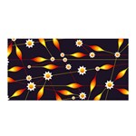 Flower Buds Floral Background Satin Wrap 35  x 70  Front