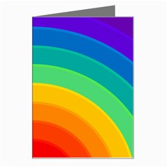 Rainbow Background Colorful Greeting Card by Bajindul