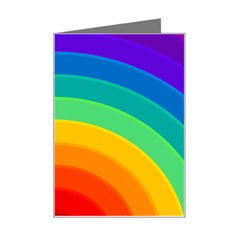 Rainbow Background Colorful Mini Greeting Card by Bajindul