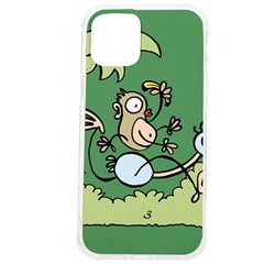 Ostrich Jungle Monkey Plants Iphone 12 Pro Max Tpu Uv Print Case by Bajindul