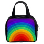 Rainbow Background Colorful Classic Handbag (Two Sides) Front