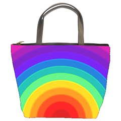 Rainbow Background Colorful Bucket Bag by Bajindul