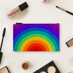 Rainbow Background Colorful Cosmetic Bag (small) by Bajindul