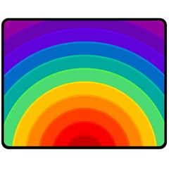 Rainbow Background Colorful Fleece Blanket (medium) by Bajindul