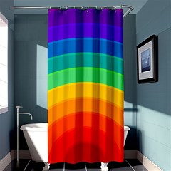 Rainbow Background Colorful Shower Curtain 36  X 72  (stall)  by Bajindul