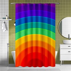 Rainbow Background Colorful Shower Curtain 48  X 72  (small)  by Bajindul