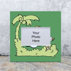 Ostrich Jungle Monkey Plants White Box Photo Frame 4  X 6  by Bajindul