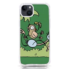 Ostrich Jungle Monkey Plants Iphone 14 Plus Tpu Uv Print Case by Bajindul