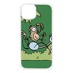 Ostrich Jungle Monkey Plants Iphone 13 Tpu Uv Print Case by Bajindul