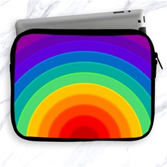 Rainbow Background Colorful Apple Ipad 2/3/4 Zipper Cases by Bajindul