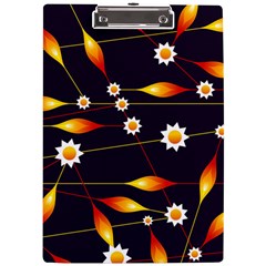 Flower Buds Floral Background A4 Acrylic Clipboard