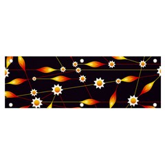 Flower Buds Floral Background Banner And Sign 6  X 2  by Bajindul