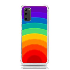 Rainbow Background Colorful Samsung Galaxy S20 6 2 Inch Tpu Uv Case by Bajindul