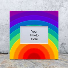 Rainbow Background Colorful White Box Photo Frame 4  X 6  by Bajindul