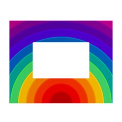 Rainbow Background Colorful White Tabletop Photo Frame 4 x6  by Bajindul