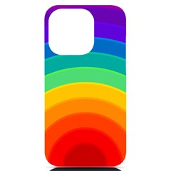 Rainbow Background Colorful Iphone 14 Pro Black Uv Print Case by Bajindul