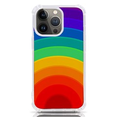 Rainbow Background Colorful Iphone 13 Pro Tpu Uv Print Case by Bajindul