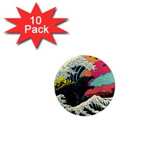 Retro Wave Kaiju Godzilla Japanese Pop Art Style 1  Mini Magnet (10 Pack)  by Modalart