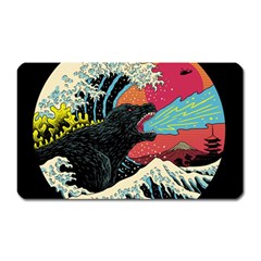 Retro Wave Kaiju Godzilla Japanese Pop Art Style Magnet (rectangular) by Modalart