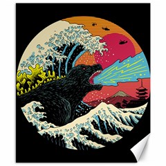 Retro Wave Kaiju Godzilla Japanese Pop Art Style Canvas 8  X 10  by Modalart