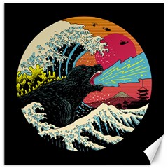 Retro Wave Kaiju Godzilla Japanese Pop Art Style Canvas 20  X 20  by Modalart