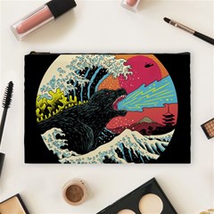 Retro Wave Kaiju Godzilla Japanese Pop Art Style Cosmetic Bag (large) by Modalart