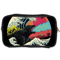 Retro Wave Kaiju Godzilla Japanese Pop Art Style Toiletries Bag (two Sides) by Modalart