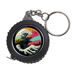 Retro Wave Kaiju Godzilla Japanese Pop Art Style Measuring Tape by Modalart