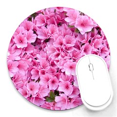 Beautiful Tree Flowers Round Mousepad by 1212