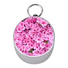 Beautiful Tree Flowers Mini Silver Compasses