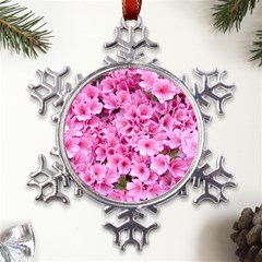 Beautiful Tree Flowers Metal Large Snowflake Ornament by 1212